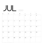 Printable July 2020 Calendar Monthly Planner {2 Designs: Flowers In Free Printable Calendar July 202