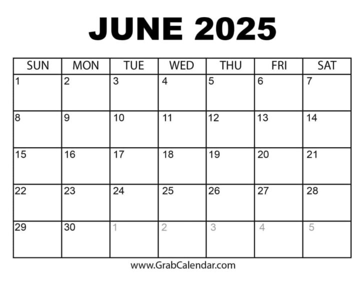 July 2024 – June 2025 Printable Calendar