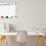 Printable June 2025 Wall Calendar | Watercolor Camping Calendar W In June Dry Erase Calendar Ideas 2025