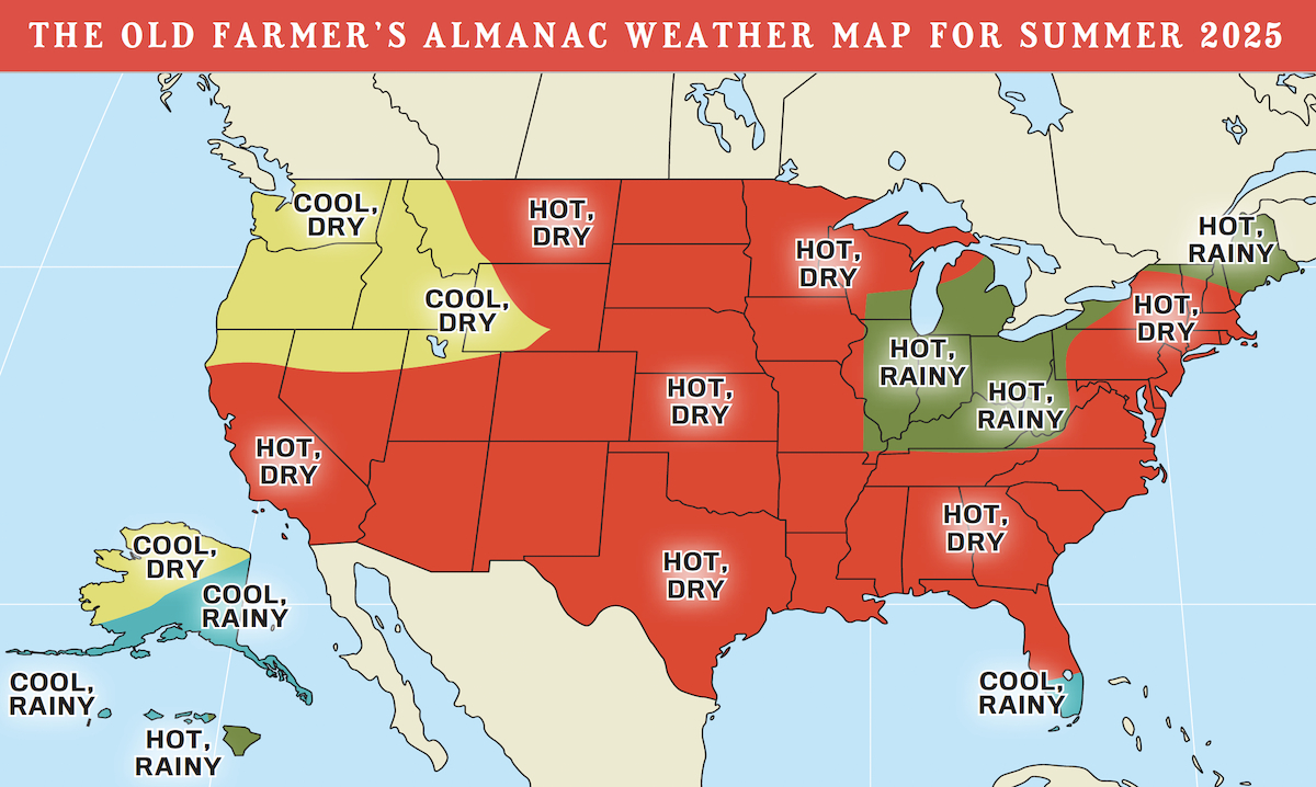 Summer 2025 Weather Predictions From The Old Farmer&amp;#039;S Almanac regarding June 2025 Weather Calendar