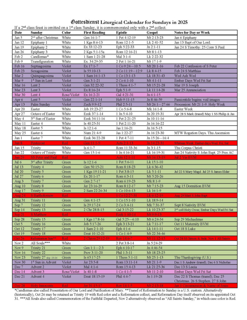 The 2025 Liturgical Calendar Is Here — Gottesdienst With Regard To Catholic Calendar June 2025 The 2025 Liturgical Calendar Is Here — Gottesdienst With Regard To Catholic Calendar June 2025