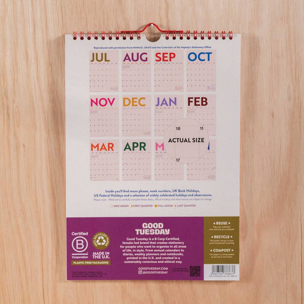 2025–2026 Mid Year Calendar | Simply Bright | July Start | A4 Intended For July Calendar 2025 Waterproof 2025–2026 Mid Year Calendar | Simply Bright | July Start | A4 Intended For July Calendar 2025 Waterproof