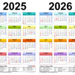 2025 2026 Two Year Calendar   Free Printable Pdf Templates Throughout August 2025 To July 2026 Calendar