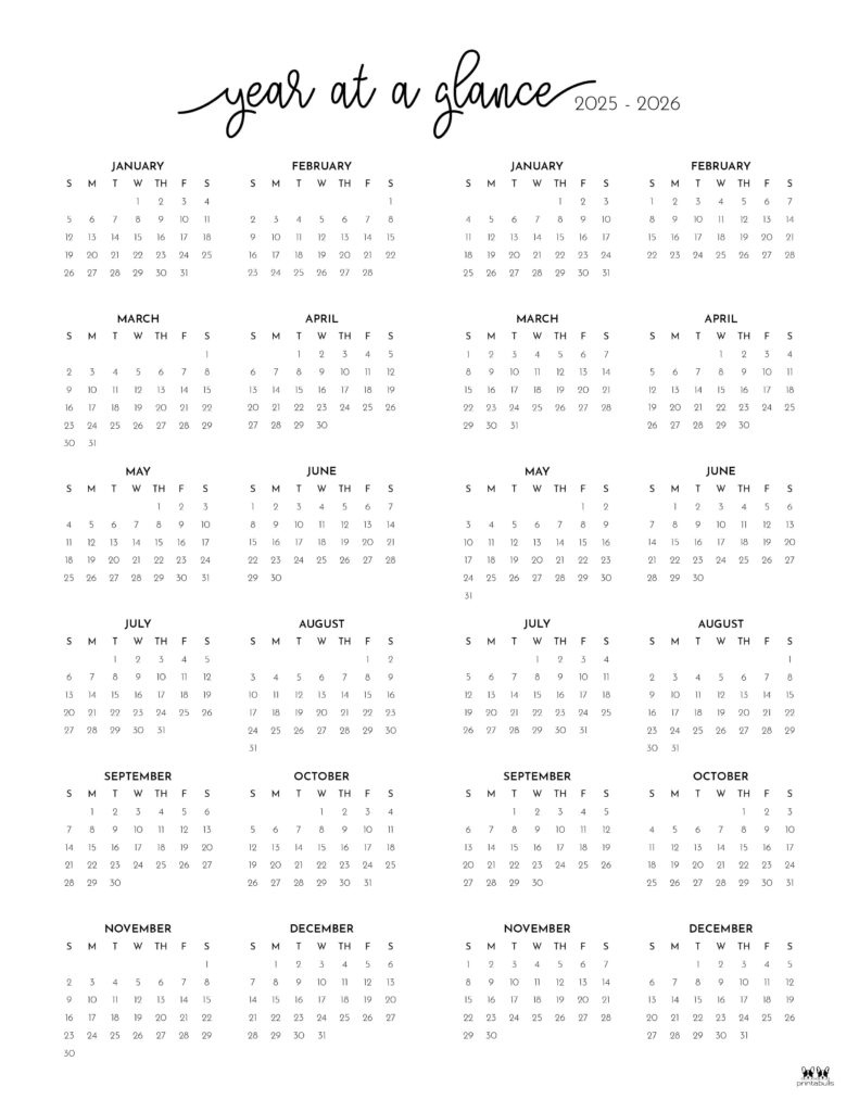 2025 2026 Two Year Calendars 10 Free Cals | Printabulls Pertaining To July 2025 To June 2026 Calendar Printable Free 2025 2026 Two Year Calendars 10 Free Cals | Printabulls Pertaining To July 2025 To June 2026 Calendar Printable Free