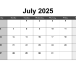 2025 Calendar, Monthly Calendars, With Calendar Maker ✓ Pdf Regarding July 2025 Calendar Excel