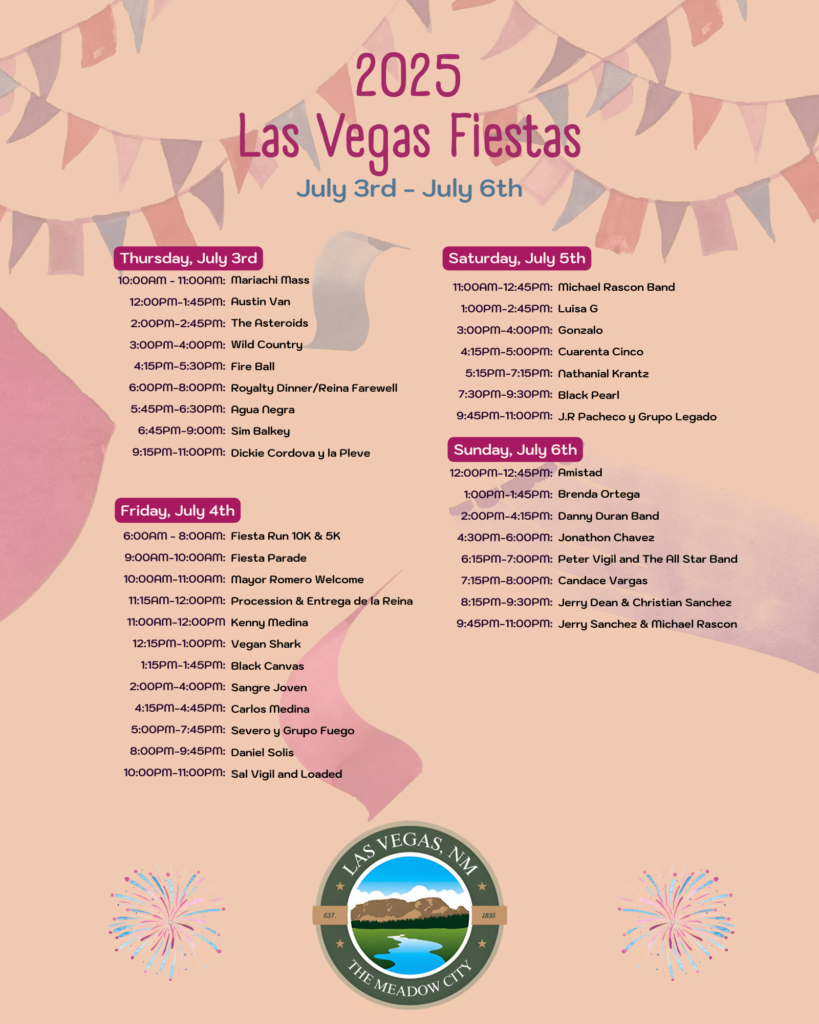 2025 Fiestas De Las Vegas Schedule Visit Las Vegas, New Mexico Regarding Las Vegas Calendar Of Events July 2025 2025 Fiestas De Las Vegas Schedule Visit Las Vegas, New Mexico Regarding Las Vegas Calendar Of Events July 2025