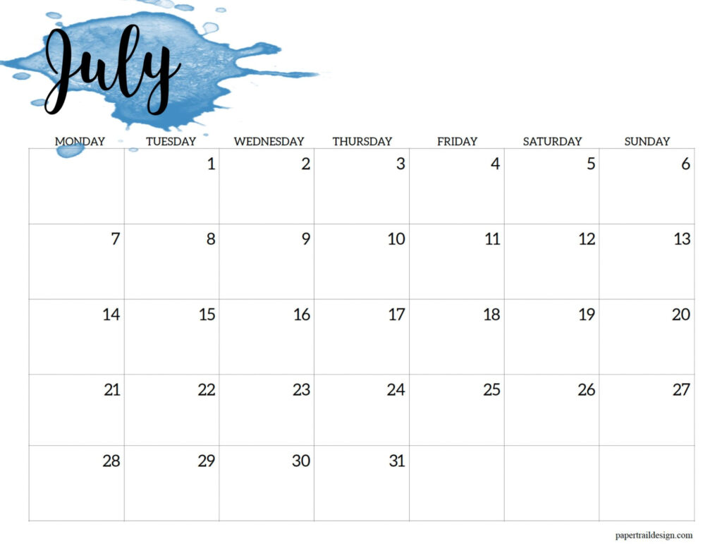 2025 Monday Start Calendar Printable Watercolor Paper Trail Design Regarding July Calendar 2025 Monday Start 2025 Monday Start Calendar Printable Watercolor Paper Trail Design Regarding July Calendar 2025 Monday Start