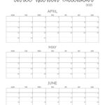 2025 Three Month/Quarterly Calendars   36 Free Cals | Printabulls With Printable 3 Month Calendar 2025 May June July