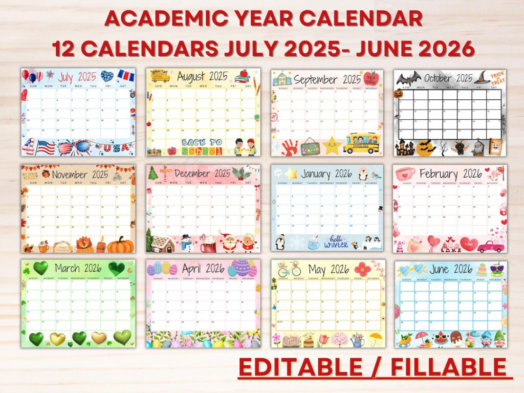 Editable School Calendar 2025 2026 From July To June Printable With Regard To July 2025 To June 2026 School Calendar Editable School Calendar 2025 2026 From July To June Printable With Regard To July 2025 To June 2026 School Calendar