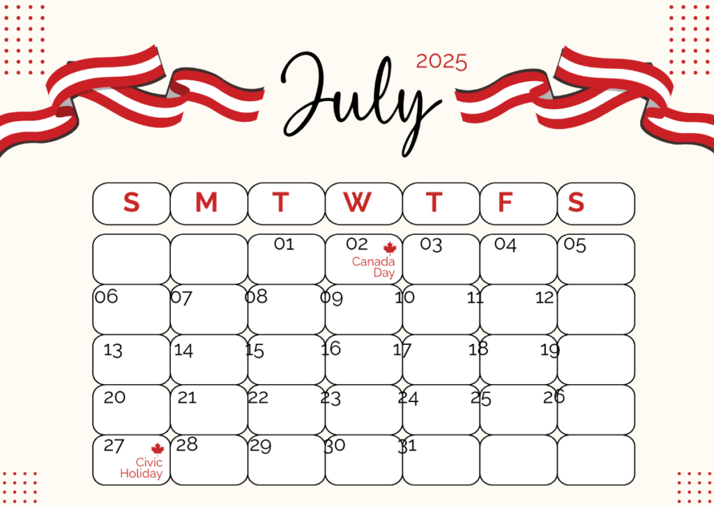 Free July 2025 Calendar Templates, Editable And Printable Regarding July 2025 Canada Calendar Printable Free July 2025 Calendar Templates, Editable And Printable Regarding July 2025 Canada Calendar Printable