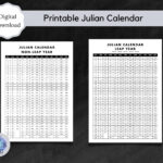 Julian Calendar | Military | Government | Digital Download Throughout Julian Date Calendar Perpetual And Leap Year Printable