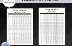 Julian Calendar | Military | Government | Digital Download throughout Julian Date Calendar Perpetual And Leap Year Printable