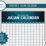 Julian Calendar | Military | Government | Digital Download Throughout Printable Julian Calendar 2025 Leap Year