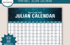 Julian Calendar | Military | Government | Digital Download throughout Printable Julian Calendar 2025 Leap Year