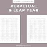 Julian Date Calendar, Project Management, Perpetual/Leap Yr With Regard To Julian Date Calendar Perpetual And Leap Year Printable