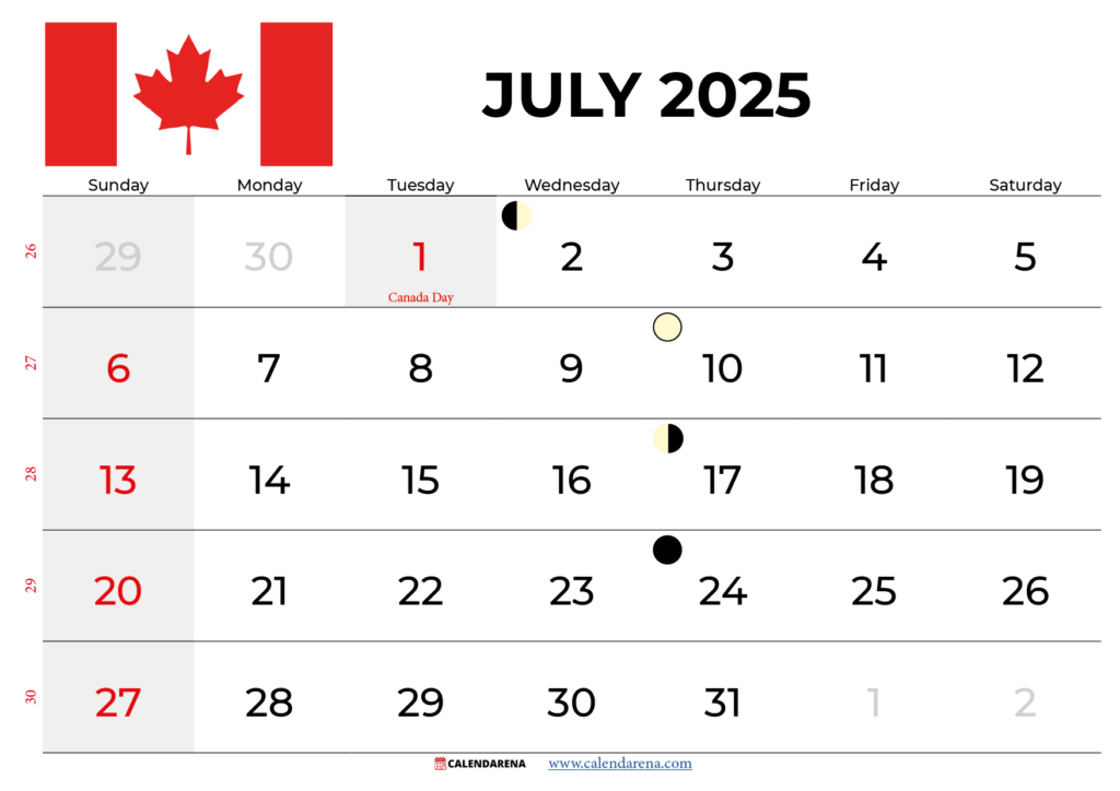 July 2025 Calendar Canada For July Calendar 2025 Canada July 2025 Calendar Canada For July Calendar 2025 Canada