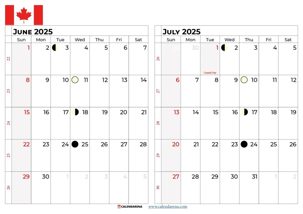 July 2025 Calendar Canada Regarding July Calendar 2025 Canada July 2025 Calendar Canada Regarding July Calendar 2025 Canada