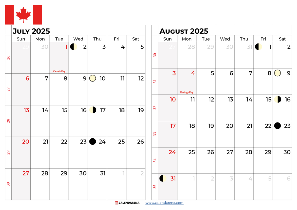 July 2025 Calendar Canada With July Calendar 2025 With Holidays Canada July 2025 Calendar Canada With July Calendar 2025 With Holidays Canada