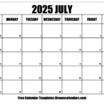 July 2025 Calendar   Free Printable With Holidays And Observances With Regard To July 4th 2025 Calendar