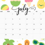 July 2025 Calendar Printables | Entheosweb With July 2025 Calendar Printable Cute