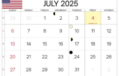 July 2025 Calendar Usa within July 2025 Holiday Calendar