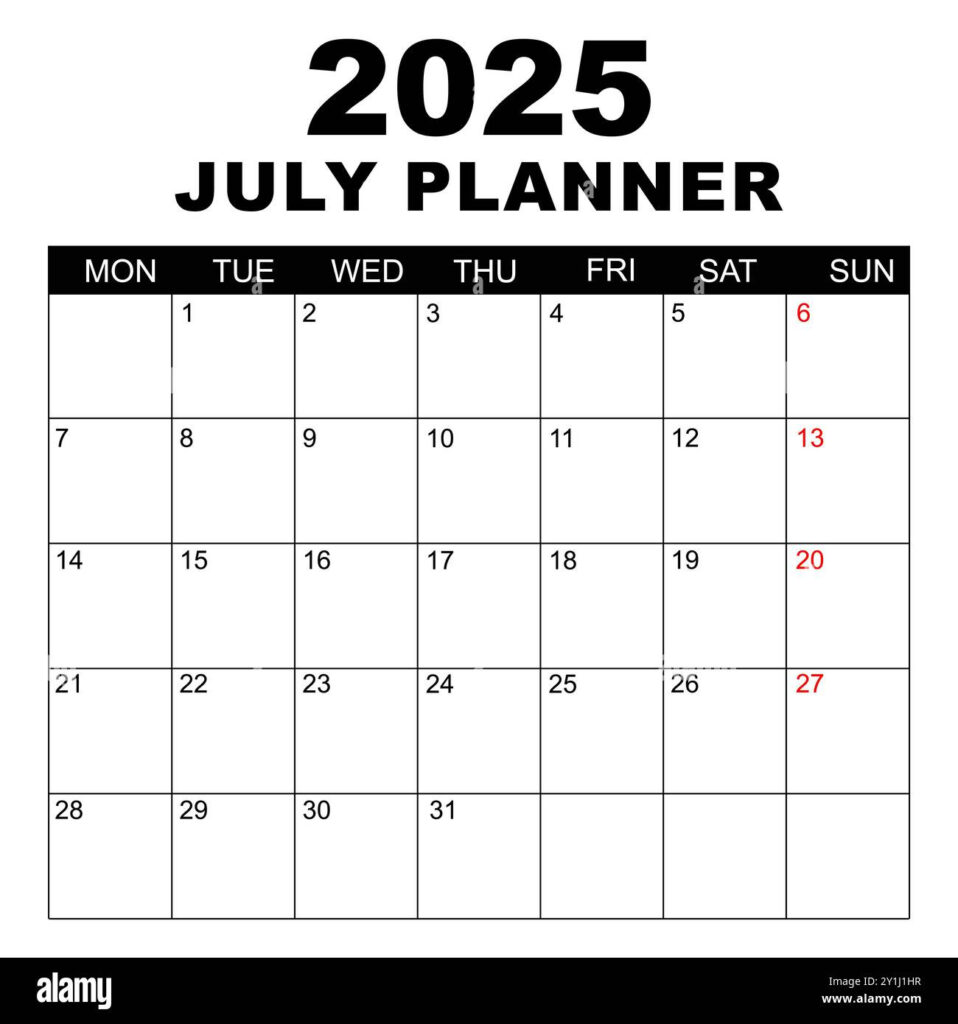 July 2025 Calendar. Week Starts On Monday. Blank Calendar Template In July Calendar 2025 Monday Start July 2025 Calendar. Week Starts On Monday. Blank Calendar Template In July Calendar 2025 Monday Start