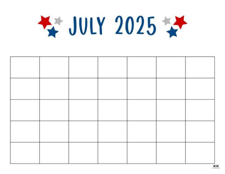 July Calendar 2025 to Print
