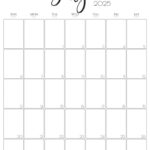 July 2025 Calendars   23 Cute Free Printable Pdfs | Saturdaygift With July 2025 Calendar Printable Portrait