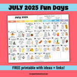 July 2025 Fun Days Calendar (Color)   Rock Your Homeschool Regarding National Day Calendar July 2025