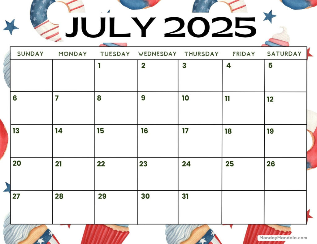July 2025 Printable Calendar (52 Free Pdf Printables) Inside July 4th 2025 Calendar Date July 2025 Printable Calendar (52 Free Pdf Printables) Inside July 4th 2025 Calendar Date