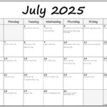 July 2025 With Holidays Calendar Inside National Calendar July 2025