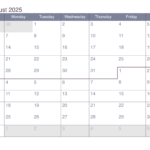 July And August 2025 Printable Calendar Throughout July August 2025 Calendar