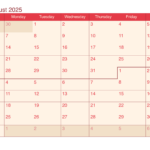 July And August 2025 Printable Calendar Within July August 2025 Calendar