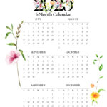 July To December 2025 – 6 Month Calendar Printable | Entheosweb Throughout July To December 2025 Calendar Printable