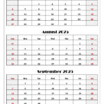 July To September 2025 Calendar Printable Pdf | Three Months Calendar In 3 Month Calendar July August September 2025