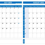 Printable July And August 2025 Calendar   Free Pdf & Jpg Downloads Inside General Blue July 2025 Calendar