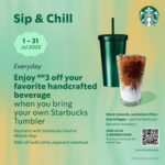 1 31 July 2025: Starbucks Malaysia – Sip & Chill Beverage Deals In Starbucks August 2025 Promo Calendar