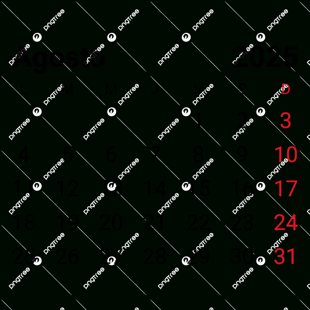 2025 August Monthly Spanish Calendar Vector, 2025 August Monthly For August 2025 Calendar In Spanish