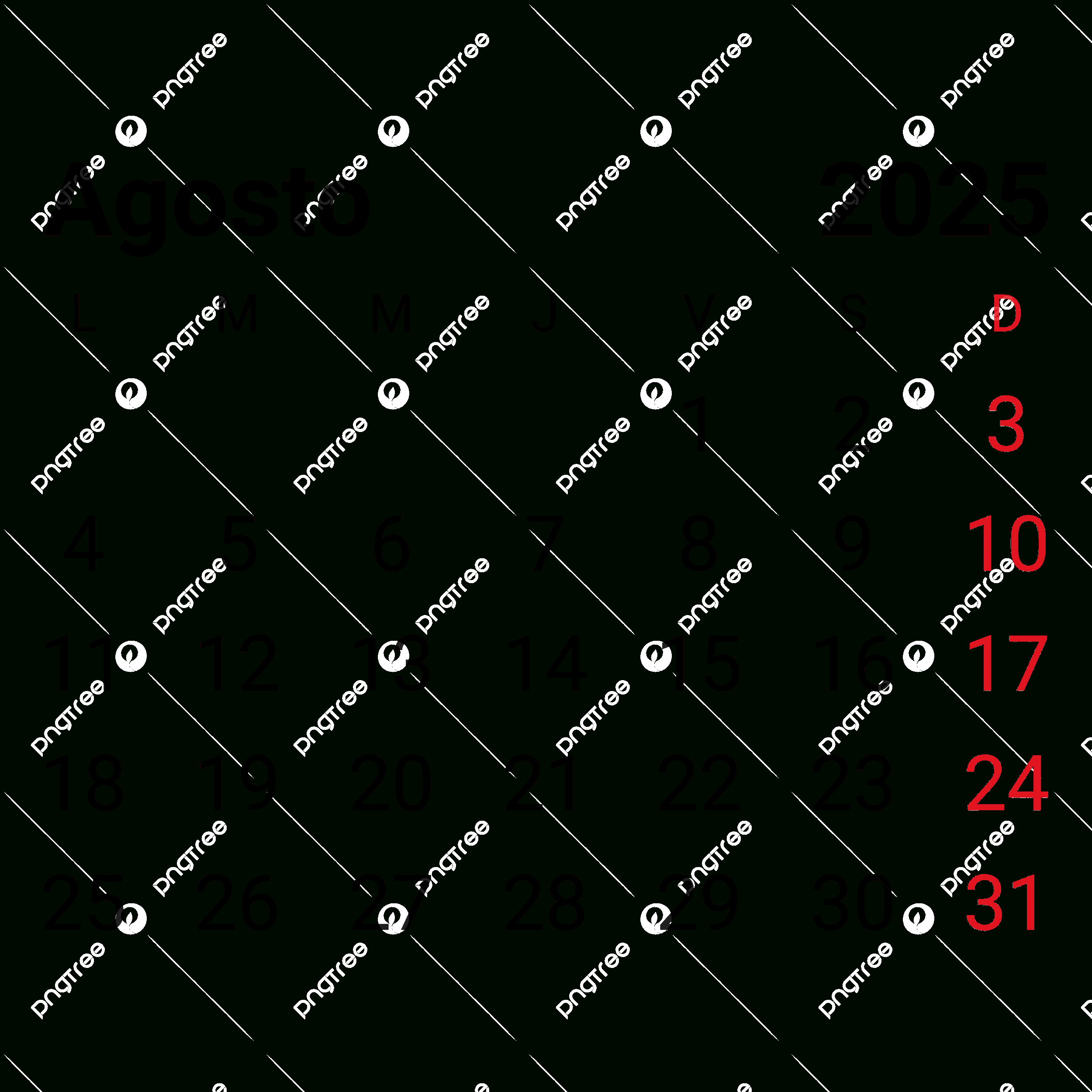 2025 August Monthly Spanish Calendar Vector, 2025 August Monthly for August 2025 Calendar In Spanish