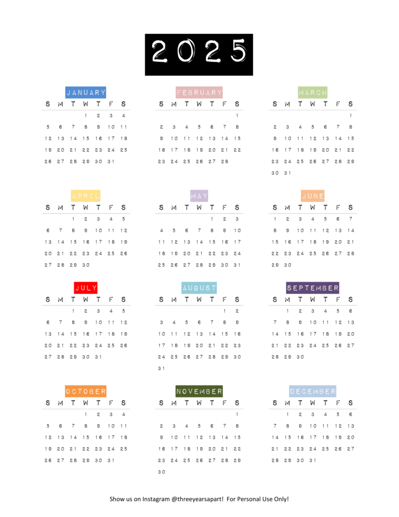 2025 Calendar Free Printable | Bullet Journal And Planner Free Within August Bullet Journal Calendar 2025 2025 Calendar Free Printable | Bullet Journal And Planner Free Within August Bullet Journal Calendar 2025