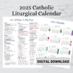 2025 Catholic Calendar  Digital Download   Etsy With 15 August 2025 Catholic Calendar