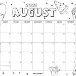 2025 Coloring Calendar   Free Printables   World Of Printables Regarding August 2025 Coloring Calendar