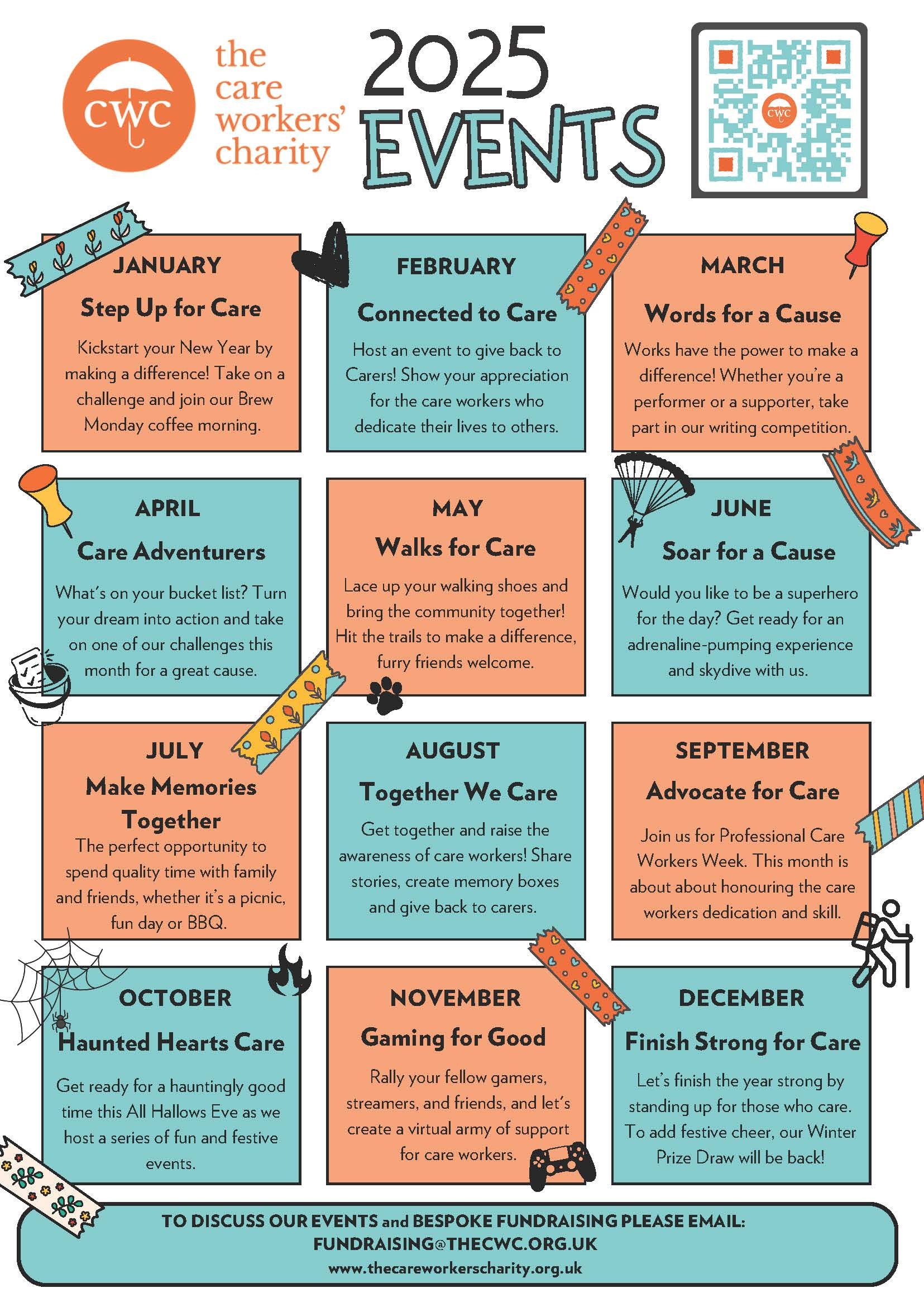 2025 Events List - The Care Workers Charity Trading As Care with Calendar of Events August 2025