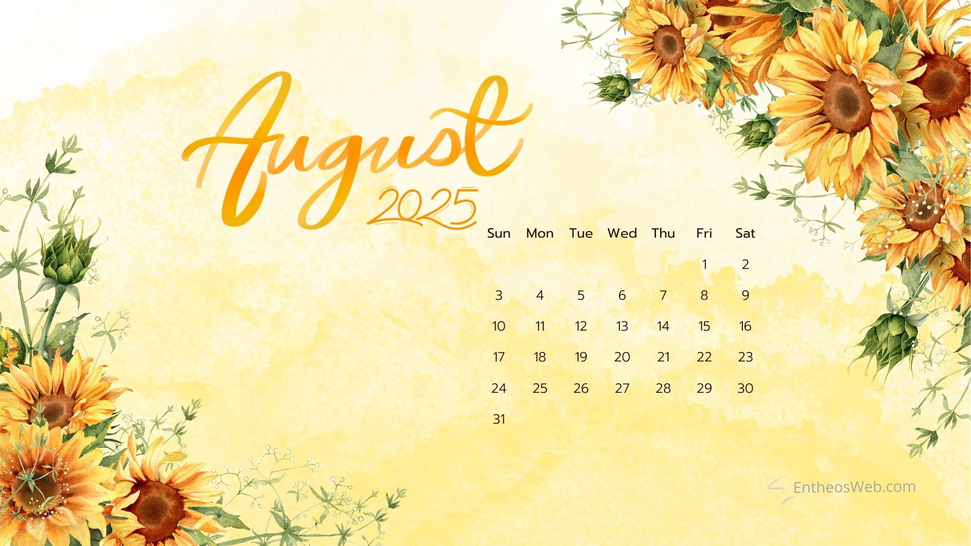 August 2025 Calendar Desktop Wallpapers &amp;amp; Screensavers | Entheosweb intended for August 2025 Calendar Wallpaper Desktop
