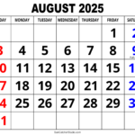 August 2025 Calendar (Free Printable) – Free Printables, Monograms In Calendar Page For August 2025