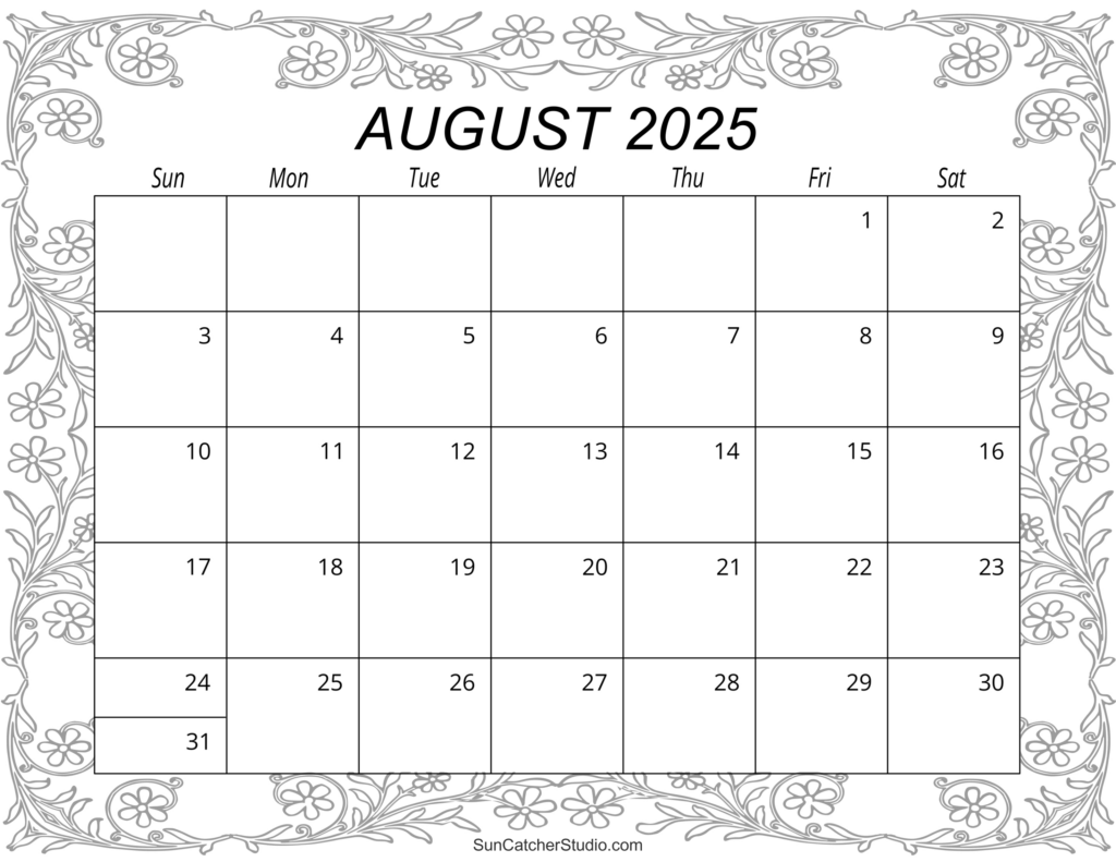 August 2025 Calendar (Free Printable) – Free Printables, Monograms Regarding August 2025 Coloring Calendar August 2025 Calendar (Free Printable) – Free Printables, Monograms Regarding August 2025 Coloring Calendar