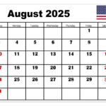 August 2025 Calendar Printable Pdf Template With Holidays In August 2025 Holiday Calendar