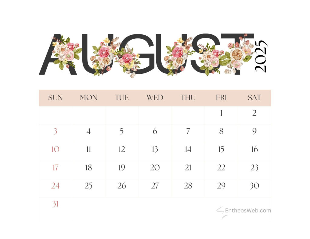 August 2025 Calendar Printables | Entheosweb Throughout August Calendar Wallpaper 2025 August 2025 Calendar Printables | Entheosweb Throughout August Calendar Wallpaper 2025
