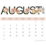 August 2025 Calendar Printables | Entheosweb Throughout August Calendar Wallpaper 2025