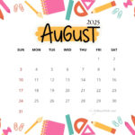 August 2025 Calendar Printables | Entheosweb Within Cute August 2025 Calendar